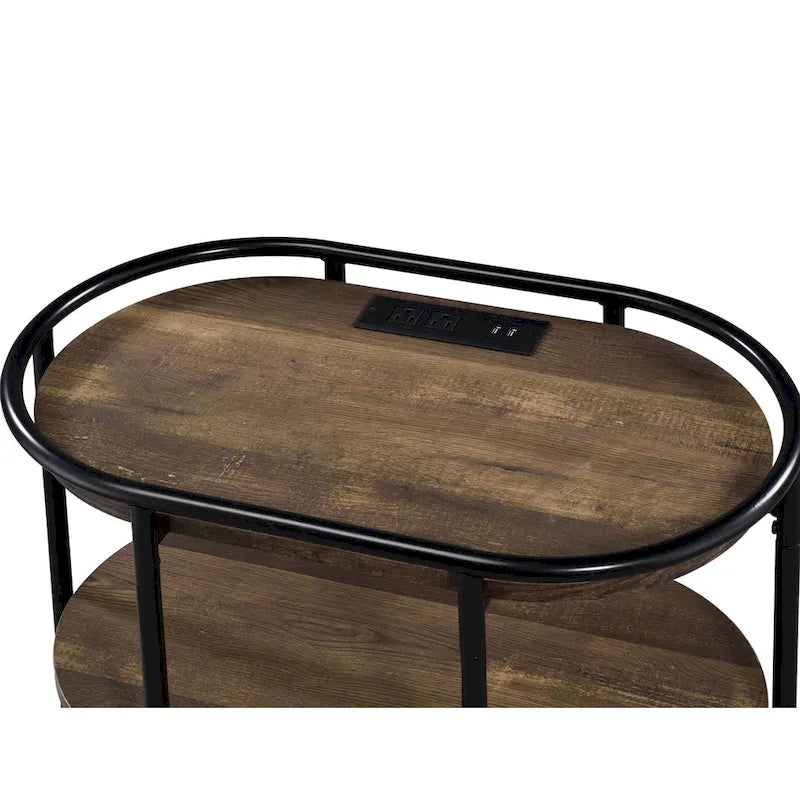 Table d'appoint à trois niveaux en acier