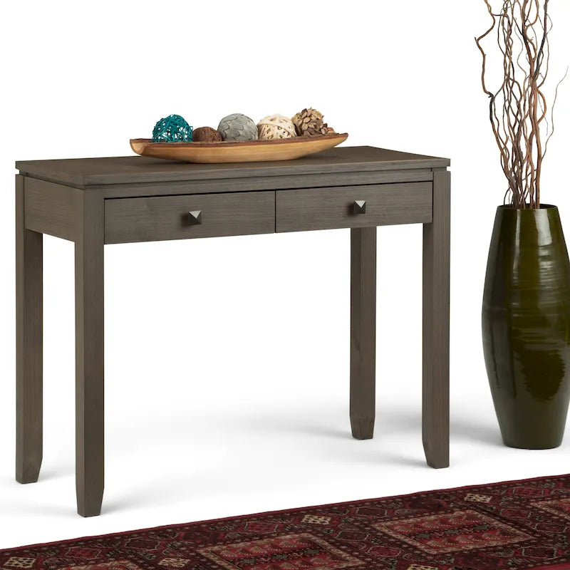 Table console de canapé en bois massif de style moderne