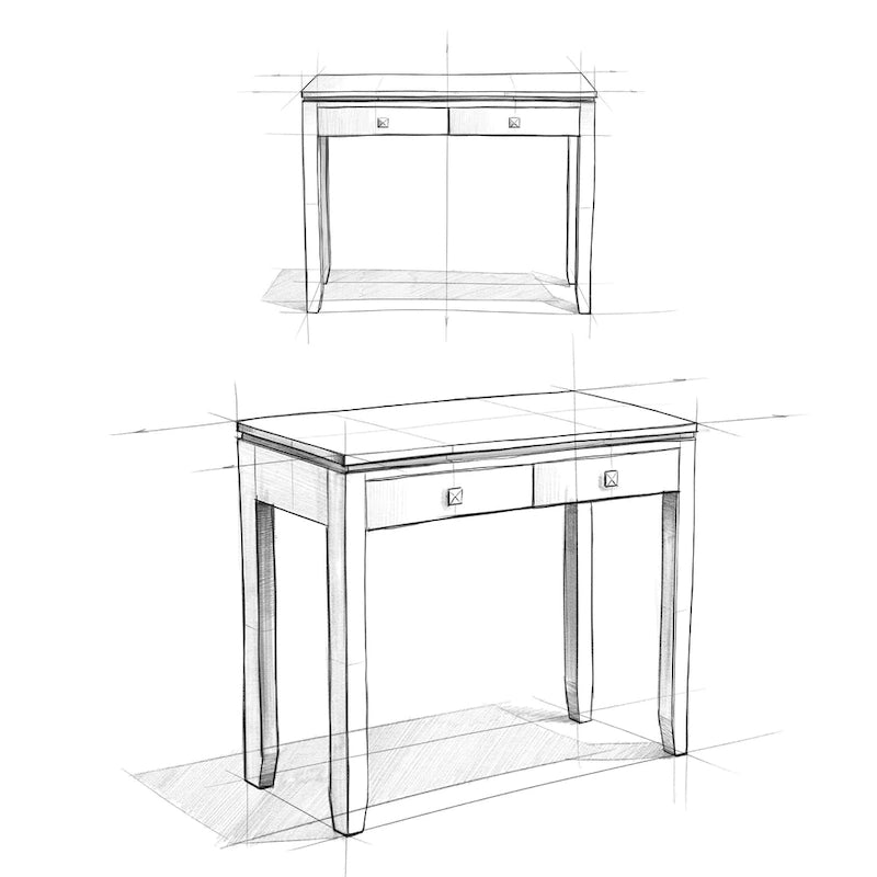 Table console de canapé en bois massif de style moderne