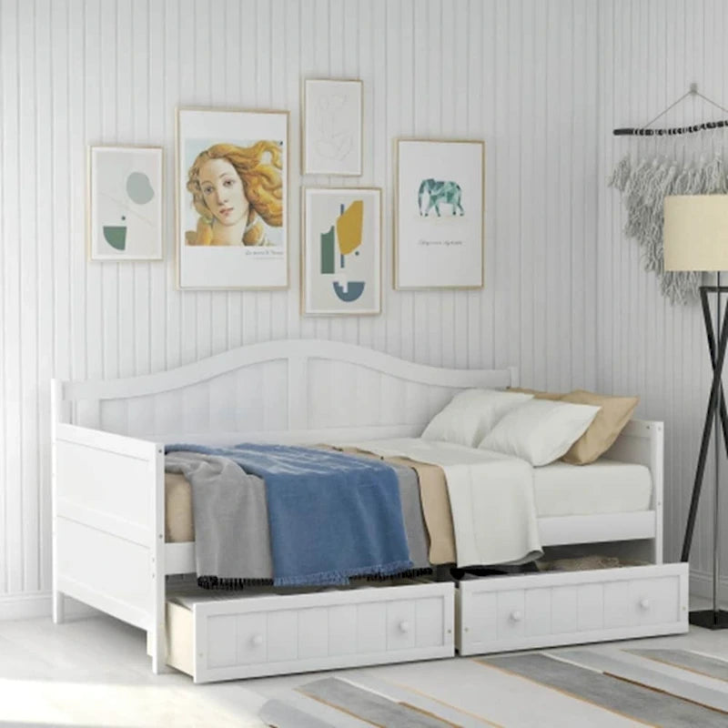 Lit de repos en bois pour deux personnes