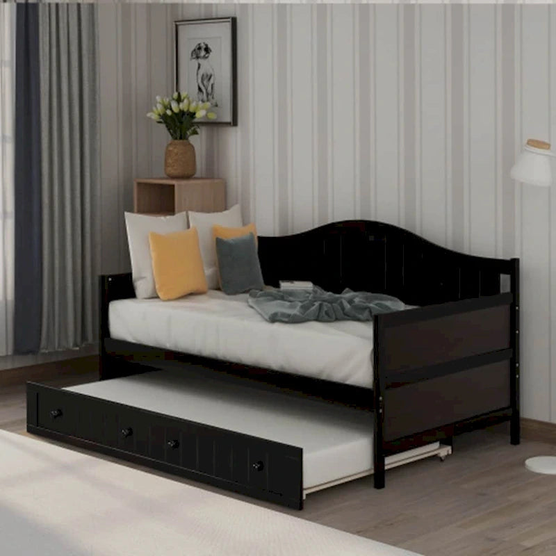 Lit de repos en bois pour deux personnes