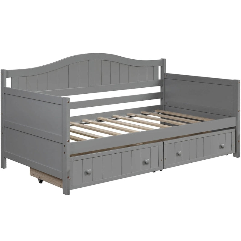 Lit de repos en bois pour deux personnes