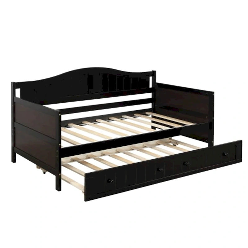 Lit de repos en bois pour deux personnes
