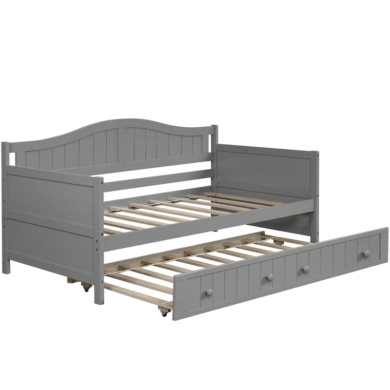 Lit de repos en bois pour deux personnes