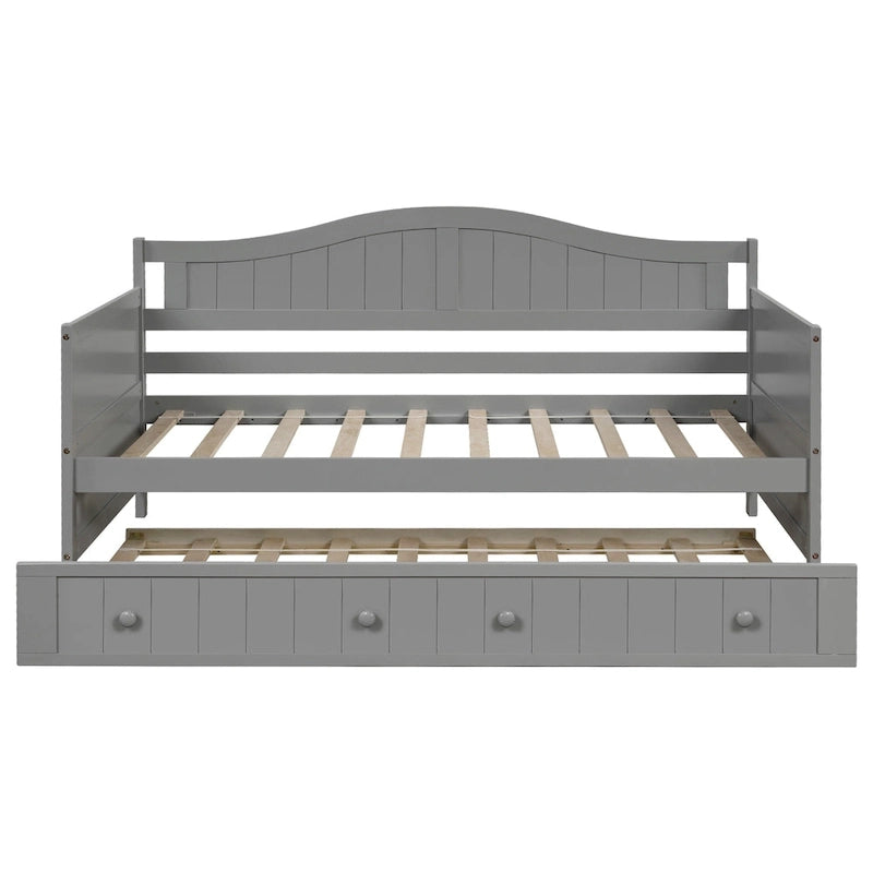 Lit de repos en bois pour deux personnes
