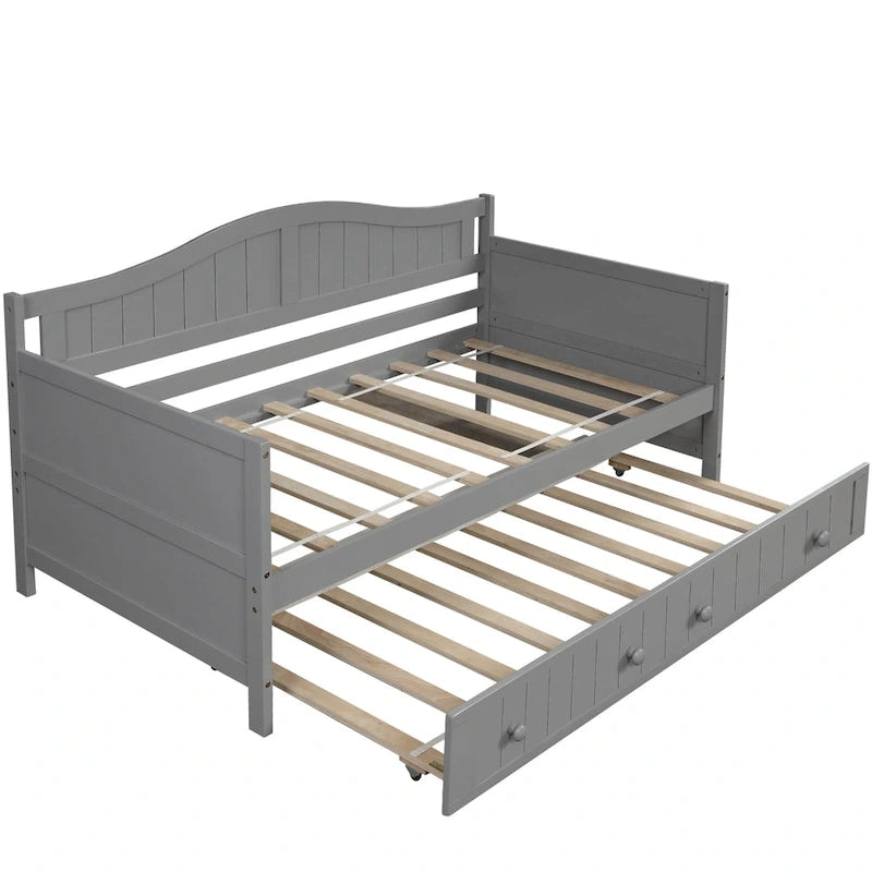 Lit de repos en bois pour deux personnes