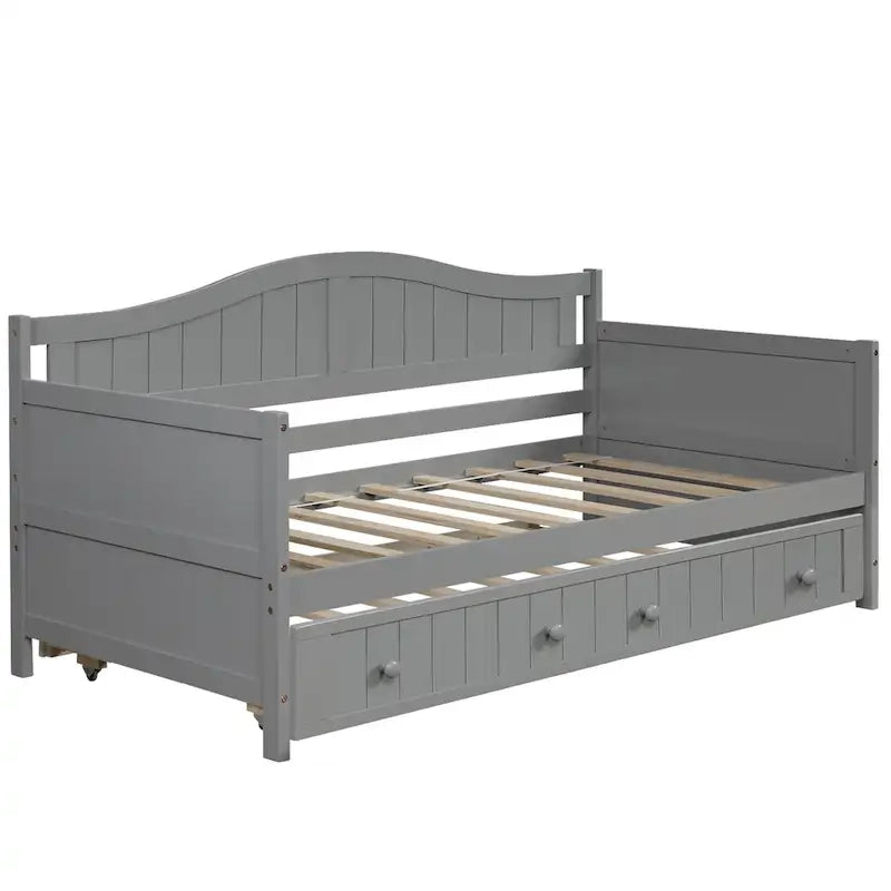 Lit de repos en bois pour deux personnes