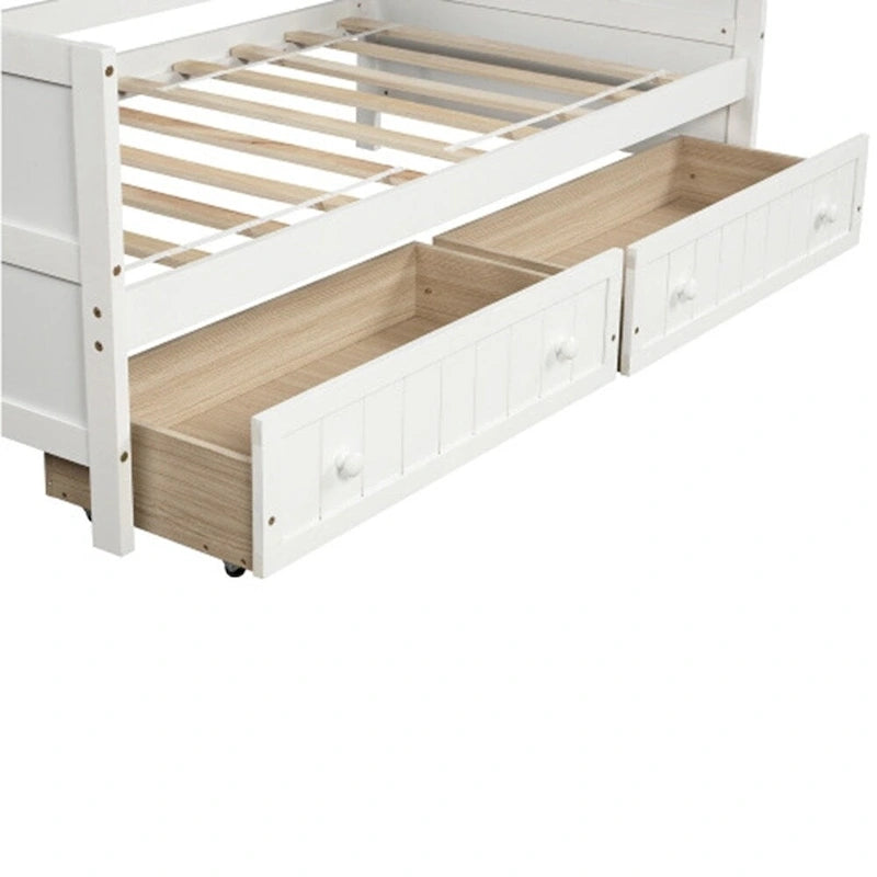 Lit de repos en bois pour deux personnes