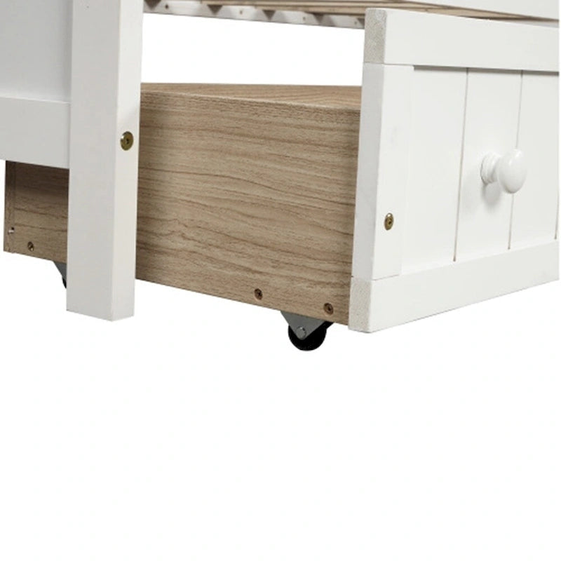 Lit de repos en bois pour deux personnes