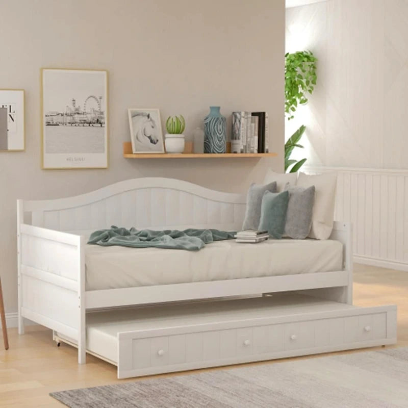 Lit de repos en bois pour deux personnes