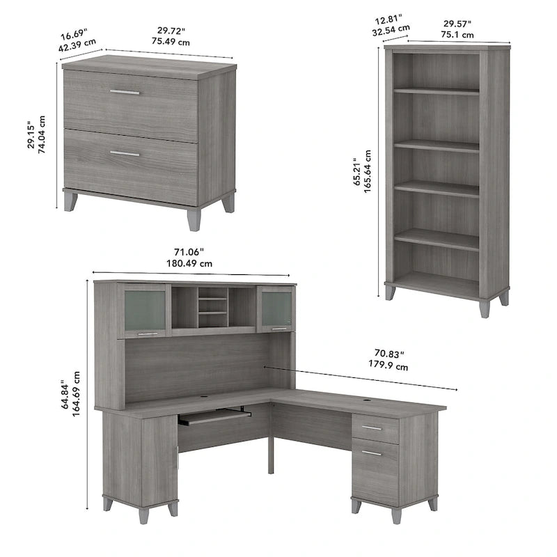 Bureau en L — Gris