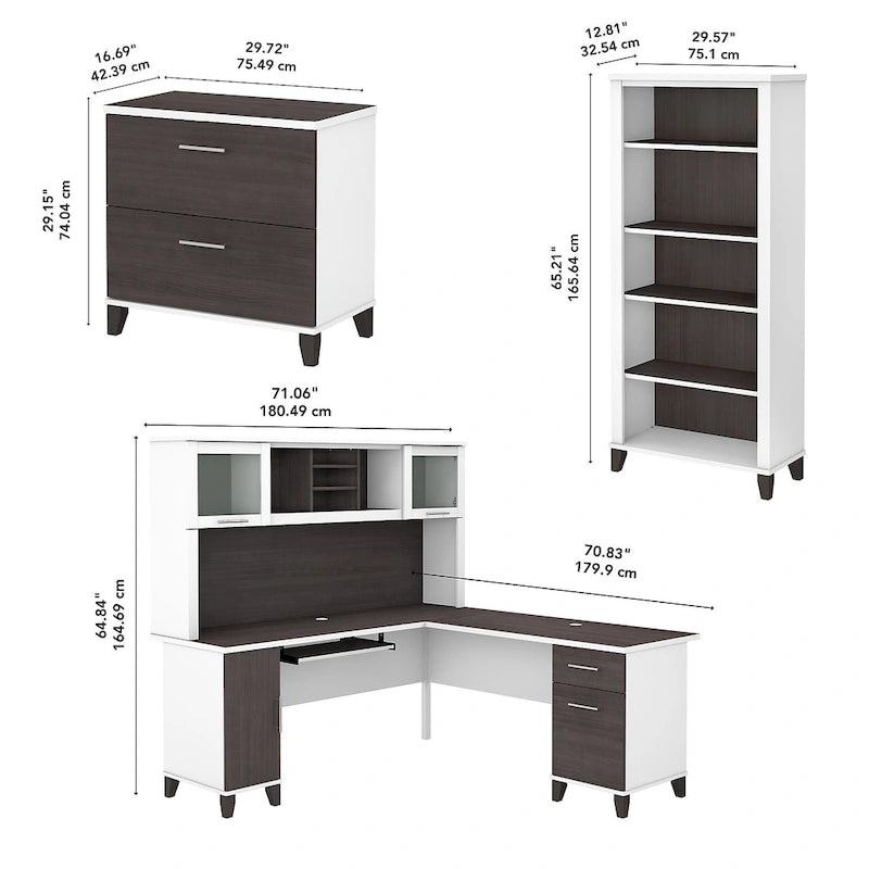 Bureau en L — Gris