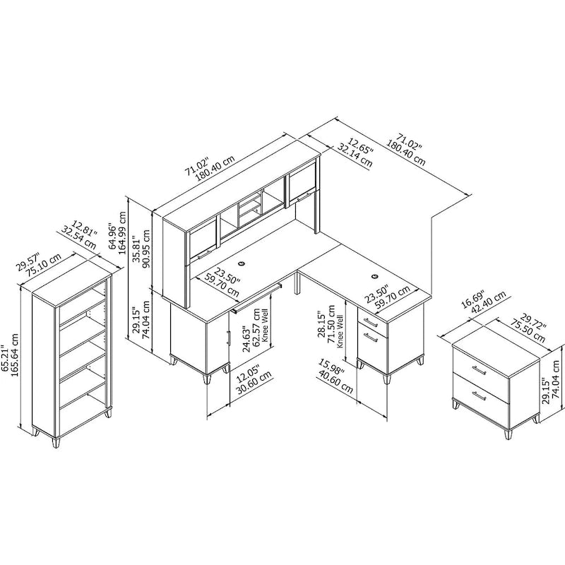 Bureau en L — Gris