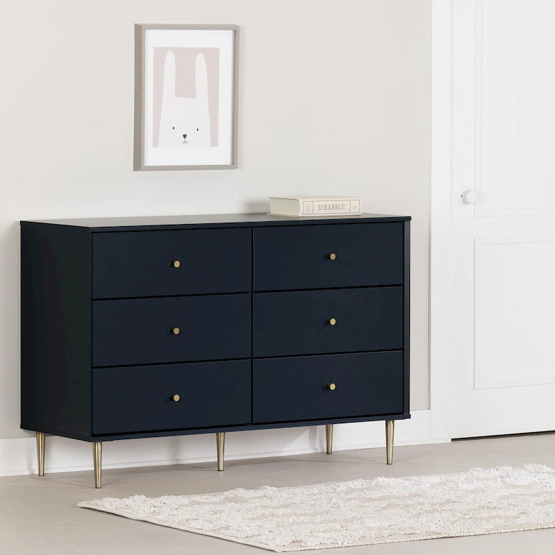 Commode double à six tiroirs