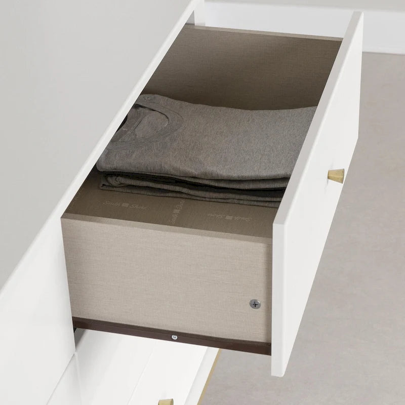 Commode double à six tiroirs