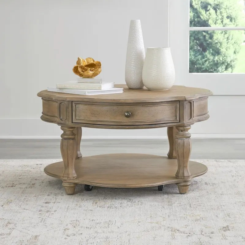 Table basse ronde Weathered Bisque
