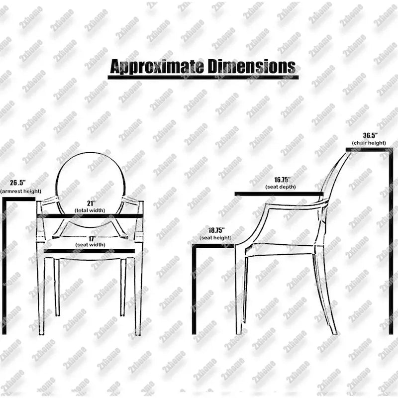 Chaise en acrylique transparent