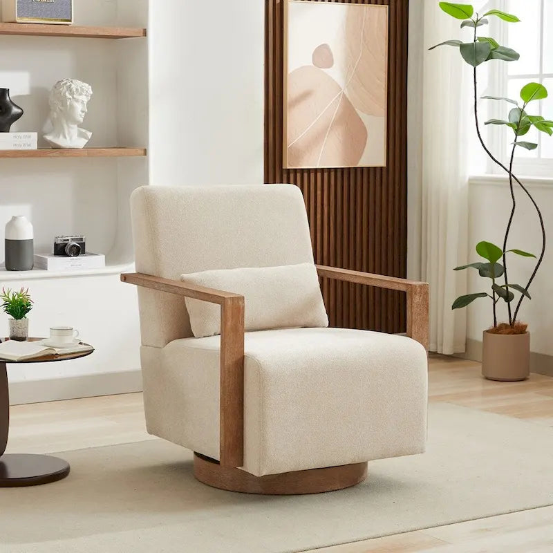 Fauteuil de relaxation pivotant et rembourré