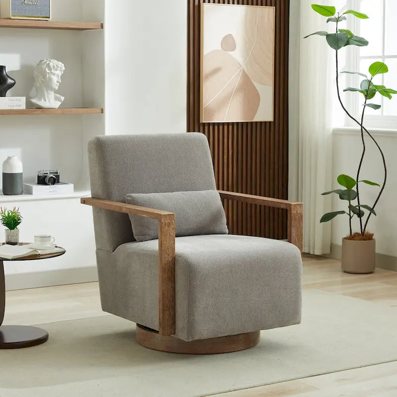 Fauteuil de relaxation pivotant et rembourré
