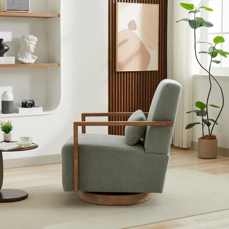 Fauteuil de relaxation pivotant et rembourré