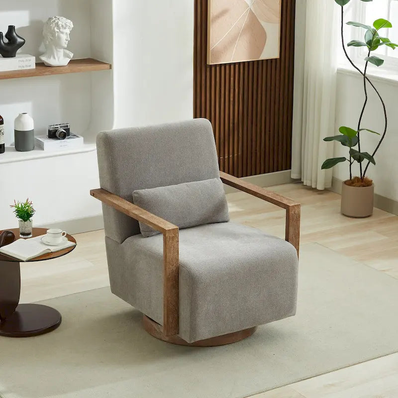 Fauteuil de relaxation pivotant et rembourré