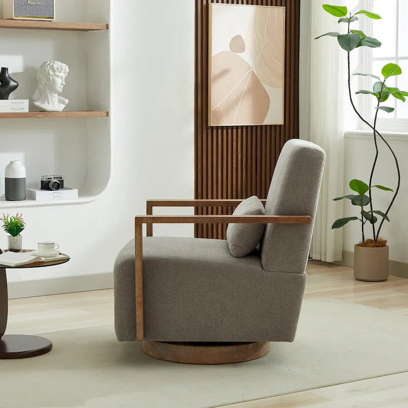 Fauteuil de relaxation pivotant et rembourré