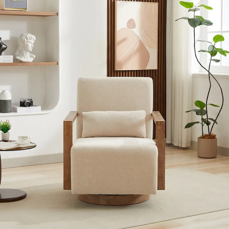 Fauteuil de relaxation pivotant et rembourré