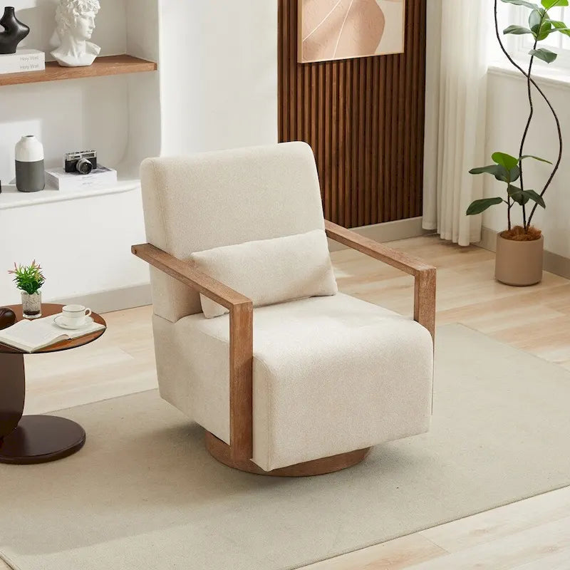 Fauteuil de relaxation pivotant et rembourré