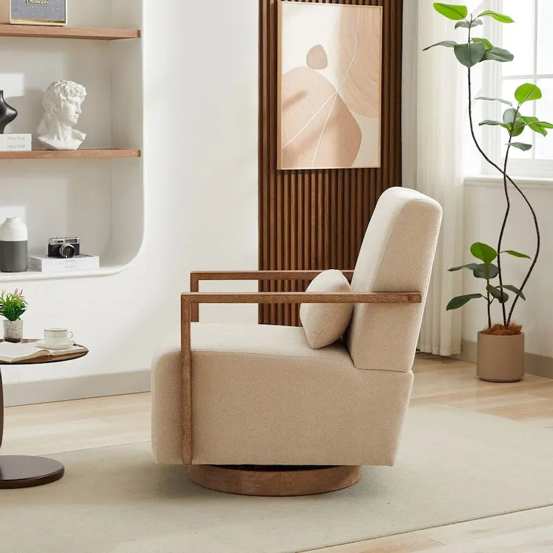 Fauteuil de relaxation pivotant et rembourré