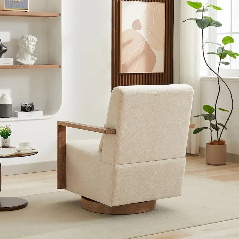 Fauteuil de relaxation pivotant et rembourré