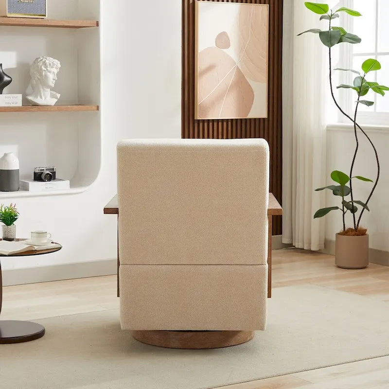 Fauteuil de relaxation pivotant et rembourré