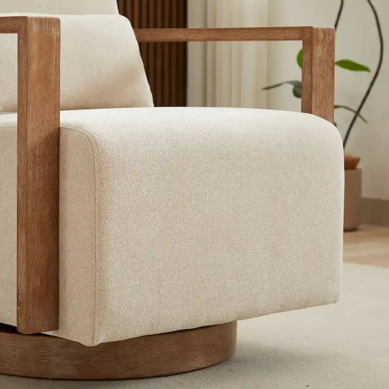 Fauteuil de relaxation pivotant et rembourré