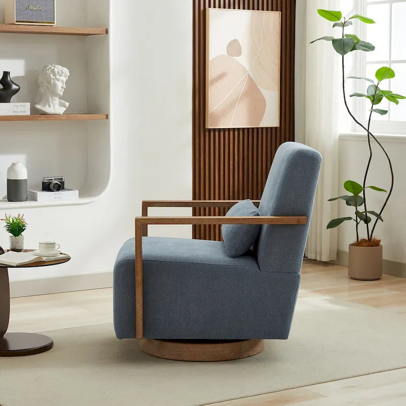 Fauteuil de relaxation pivotant et rembourré