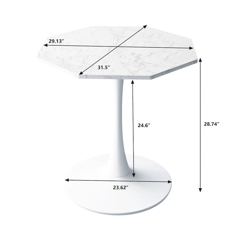 Table de salle à manger octogonale moderne