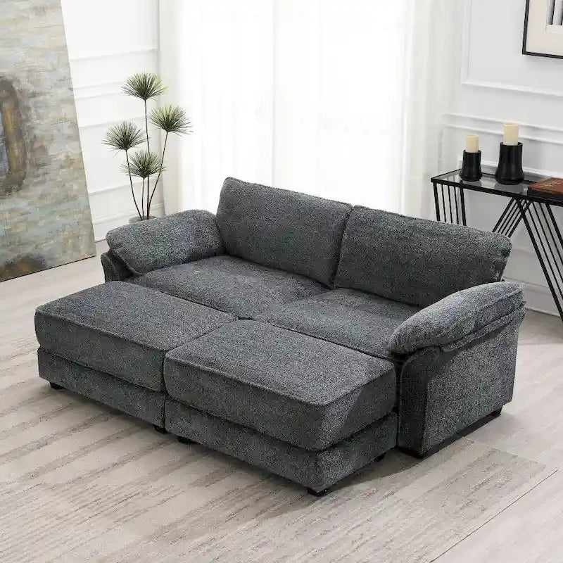 Canapé d'angle modulable et convertible