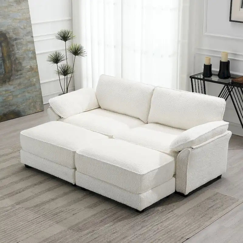 Canapé d'angle modulable et convertible