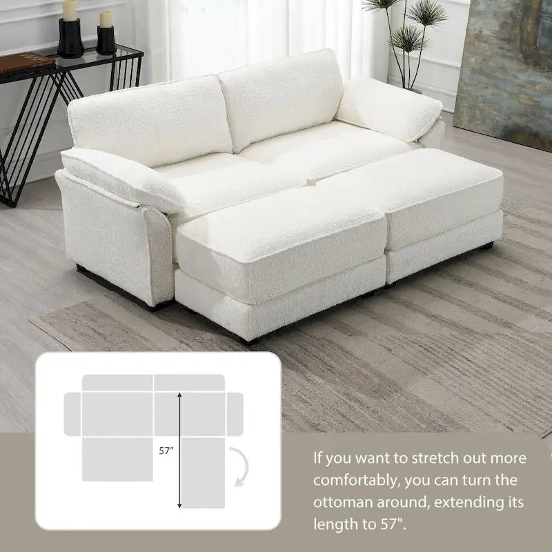 Canapé d'angle modulable et convertible